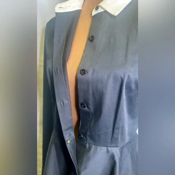 KATE SPADE Black Long-Sleeve Button-Up Pockets Dress; Wednesday Addams; Size 6 - Picture 7 of 8